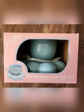 Cloud Saucer & Cup Set - Light Blue